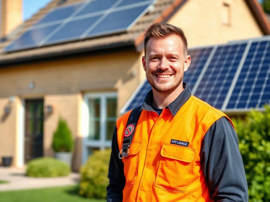 Maalman vakman bij installatie